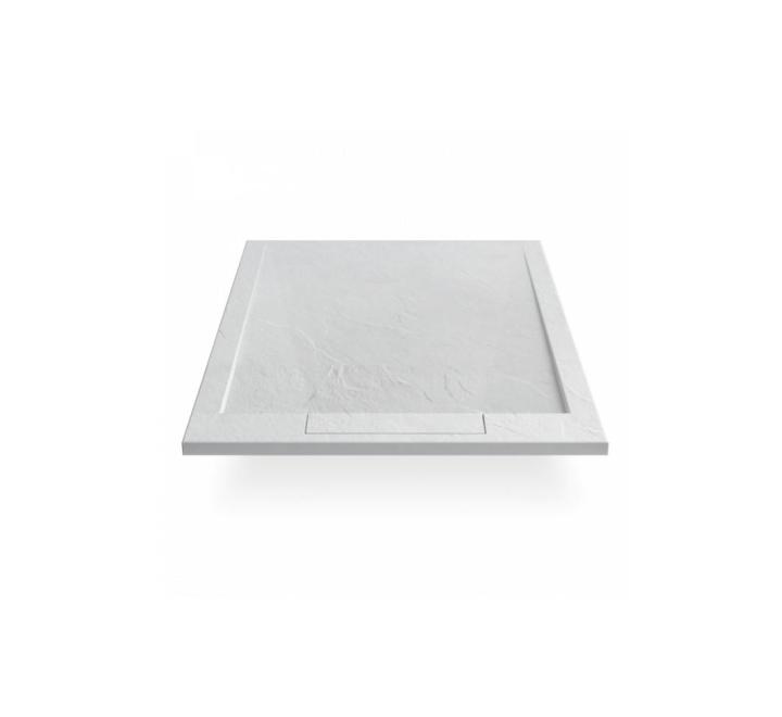 Cădiță de duș STONE 90x90 cm - Marmură Turnată, Alb Mat