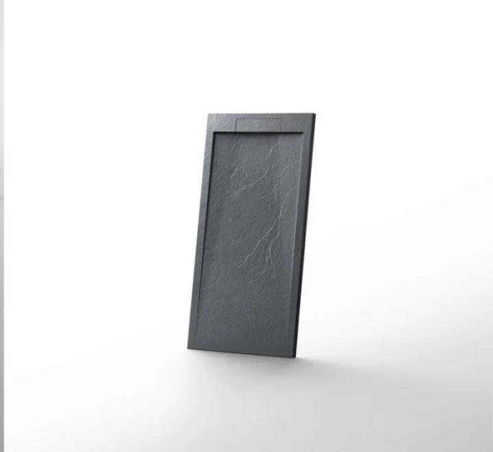 Cădiță de duș STONE 120x90 cm - Marmură Turnată, Antracit Mat