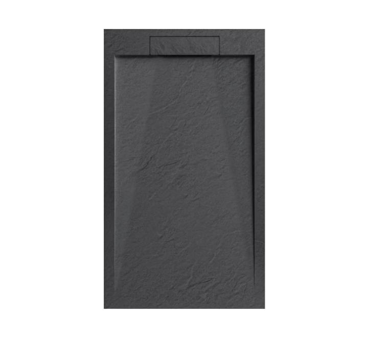 Cădiță de duș STONE 120x90 cm - Marmură Turnată, Antracit Mat