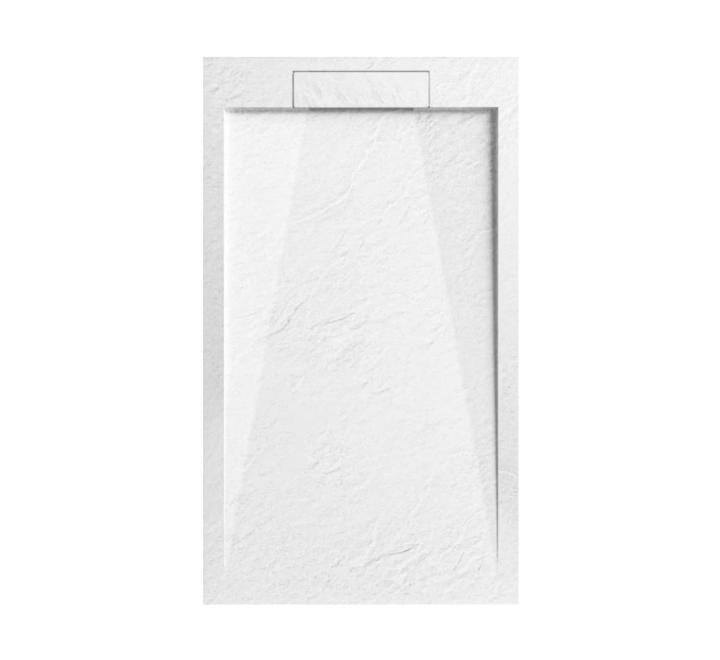 Cădiță de duș STONE 120x90 cm - Marmură Turnată, Alb Mat