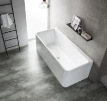 Cadă FLORIDA din acril, freestanding, de perete, 170x75cm - alb lucios