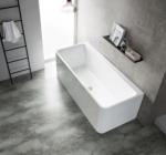 Cadă FLORIDA din acril, freestanding, de perete, 170x75cm - alb lucios