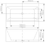 Cadă FLORIDA din acril, freestanding, de perete, 170x75cm - alb lucios