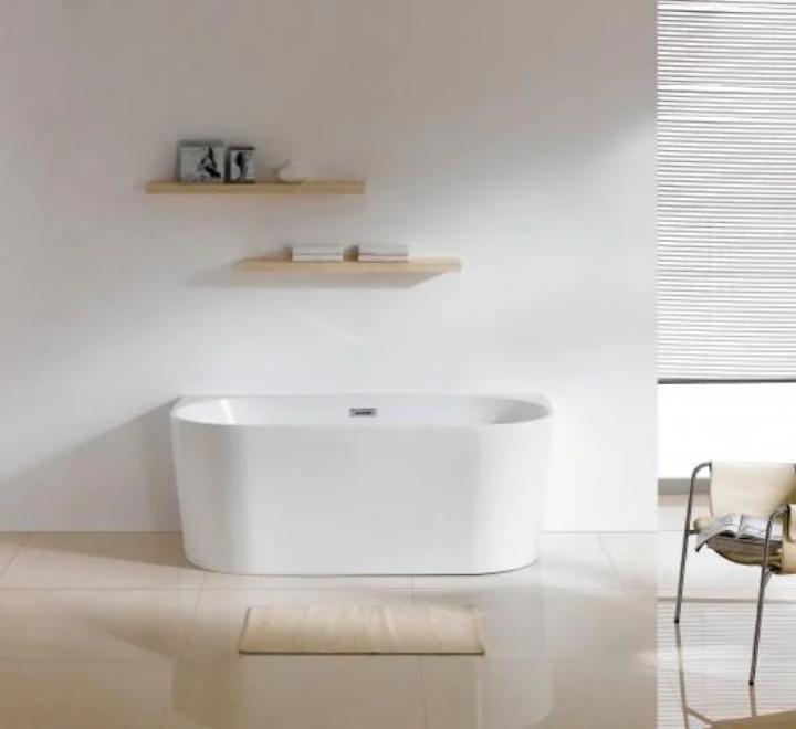 Cadă MANHATTAN din acril, freestanding, de perete, 170x80cm -alb lucios