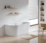 Cadă MANHATTAN din acril, freestanding, de perete, 170x80cm -alb lucios