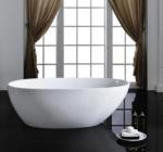 Cadă SILK din acril, freestanding, de mijloc, 170x85cm - alb mat