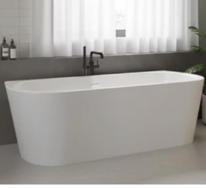 Cada freestanding 150x75 cm finisaj alb lucios lipita de perete