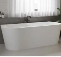 Cada freestanding 150x75 cm finisaj alb lucios lipita de perete