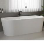 Cada freestanding 150x75 cm finisaj alb lucios lipita de perete