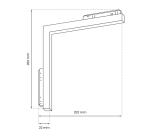 Corp Iluminat pentru Șină Magnetică 20 mm, L-DOWN, 24W, 3000K